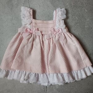Pink baby dress, 9-12 months.